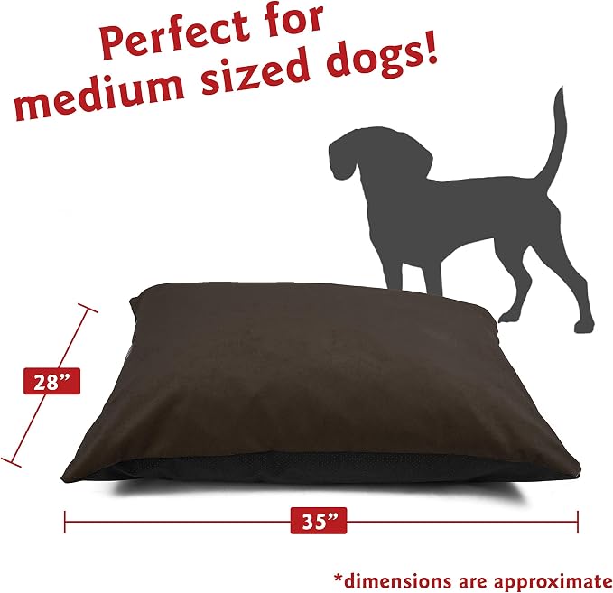 Majestic Pet Rectangle Medium Dog Bed Washable – Non Slip Comfy Pet Bed – Dog Crate Bed Super Value Pillow Dog Bed – Dog Kennel Bed for Sleeping - Dog Bed Medium Breed 35 x 28 Inch – Villa Storm - Image 2