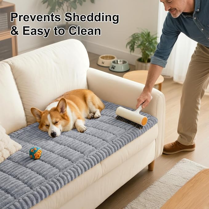 Smiry Couch Cover for Dogs, Non Slip Washable Sofa Protector for Pets | Soft Furniture Cover for Leather & Fabric Couches, Cozy Protect Against Fur, Dirt & Messes, Pet Friendly, 27.6"x82.7" - Image 7