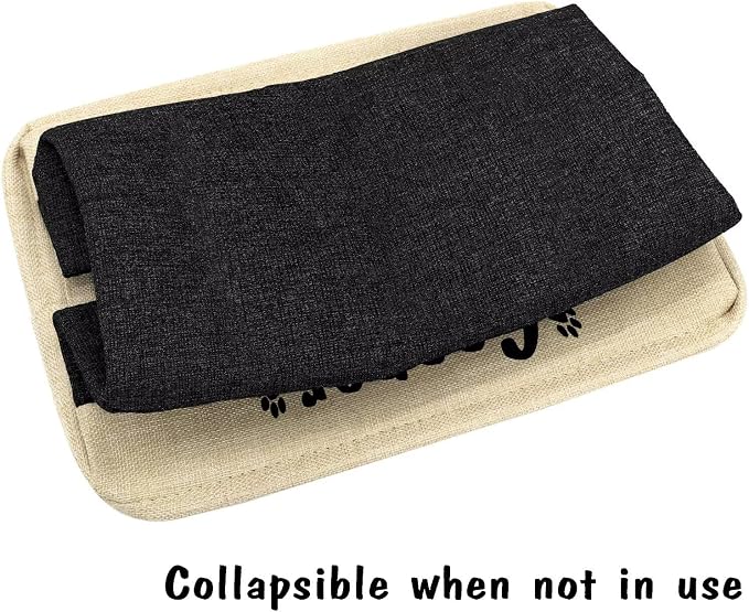 PET ARTIST Collapsible Dog Toy Storage Basket Bin with Personalized Pet's Name - Rectangular Storage Box Chest Organizer for Toys, Clothing & Accessories - Black - Image 5
