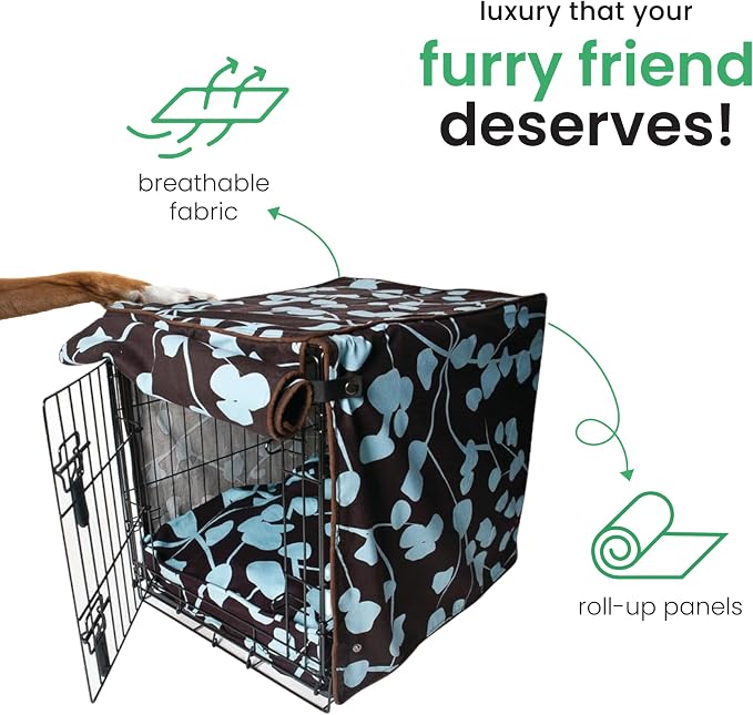 Molly Mutt Your Hand in Mine Dog Crate Cover, 100% Cotton Canvas Cover with 2 Roll-Up Panels, Ideal for Dog or Cat Crate, Durable, Washable, and Free of Harmful Chemicals, 24" x 18" x 21" - Image 5