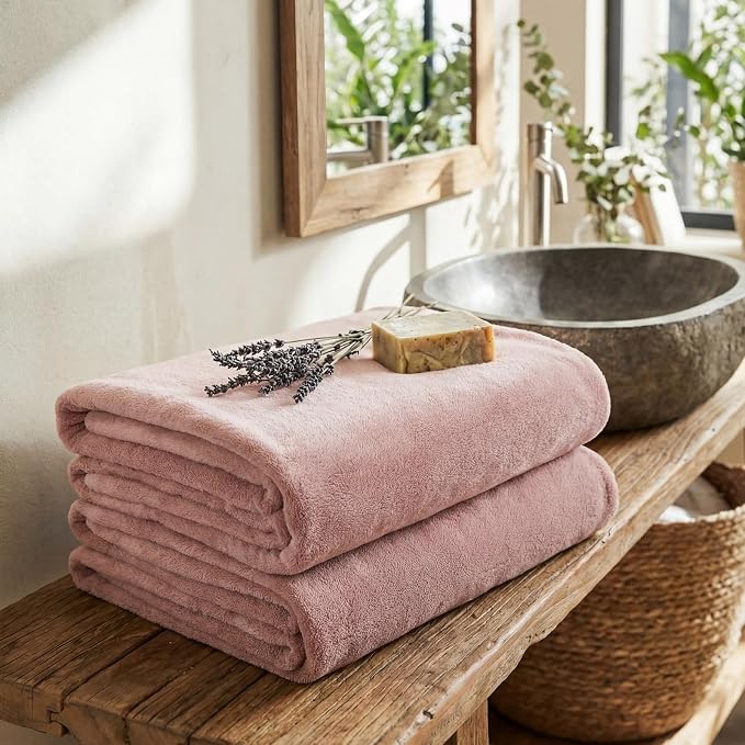 Mixweer 4 Pcs Oversized Bath Towels, 40 x 80 Inch Giant Microfiber Jumbo Bath Sheets Soft Bathroom Microfiber Quick Dry Absorbent Shower Towels for Spa Camping Beach(Platinum) - Image 3