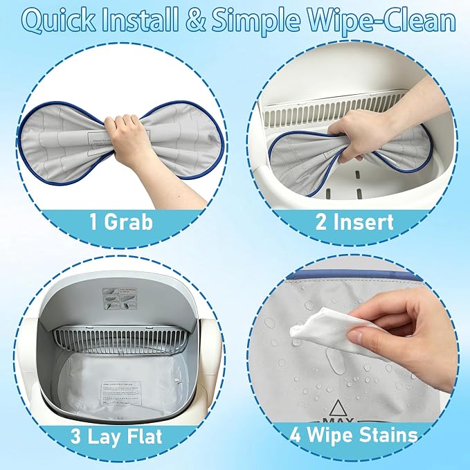 Cat Litter Box Liners for PARUUNTYS Self Cleaning Litter Box | Absorbent Waterproof Scratch-Resistant Cat Litter Pad Compatible with KITPLUS Self Cleaning Litter Box, 3PCS - Image 5