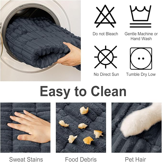 hyha Couch Cover for Dogs, Washable Non Slip Plush Flannel Sofa Protector | Thick Flannel, Silicone Anti-Slip Backing, Pet Hair & Scratch Protection, Fits Sofa & Loveseat (27.6" x 59") - Image 7