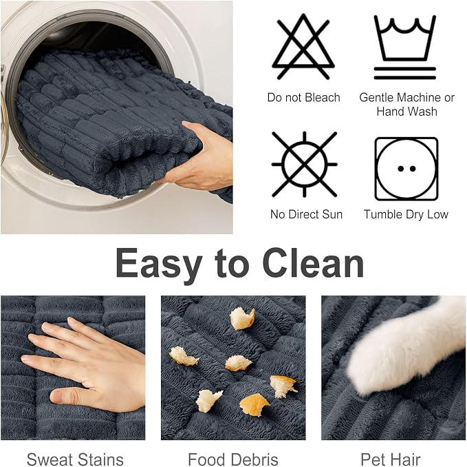 hyha Couch Cover for Dogs, Washable Non Slip Plush Flannel Sofa Protector | Thick Flannel, Silicone Anti-Slip Backing, Pet Hair & Scratch Protection, Fits Sofa & Loveseat (35.4" x 88") - Image 7