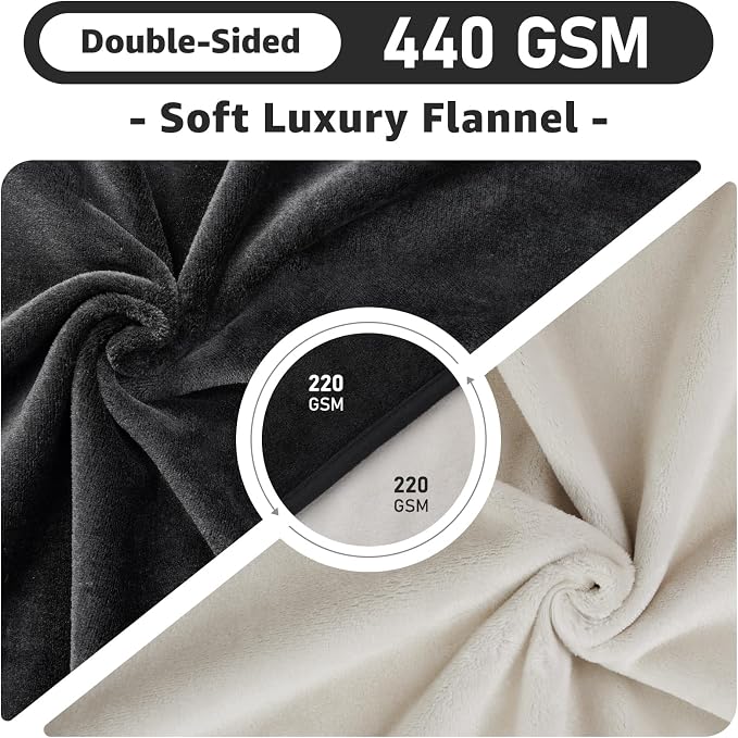 LOOBANI Waterproof Dog Blanket for Couch, Soft Couch Cover 50" x 60" Black | Pet Blanket for Medium Large Dogs, Double Side Liquid-Proof, Reversible Flannel Bed Throw for Sofa, Travel, Hair Resistant - Image 4