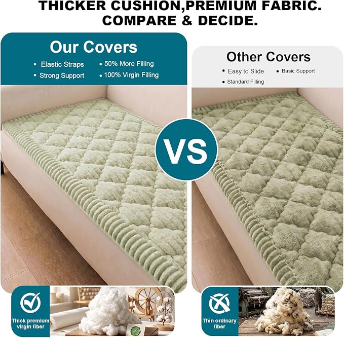NILUOH Couch Cover for Dogs Washable, Non Slip Furniture Protector for Pet | Suitable for Leather & Fabric Couch, Prevents Pet Hair, Scratches & Stains, Pet Friendly, 27.6"x70.9" - Image 2