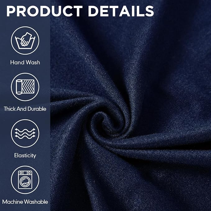 Peryiter 7 Pcs L Shape Sectional Recliner Sofa Covers 5 Seat Sectional Couch Covers Milk Silk Velvet Stretch Reclining Sofa Slipcover Furniture Protector for Living Room(Navy Blue,Milk Silk) - Image 5