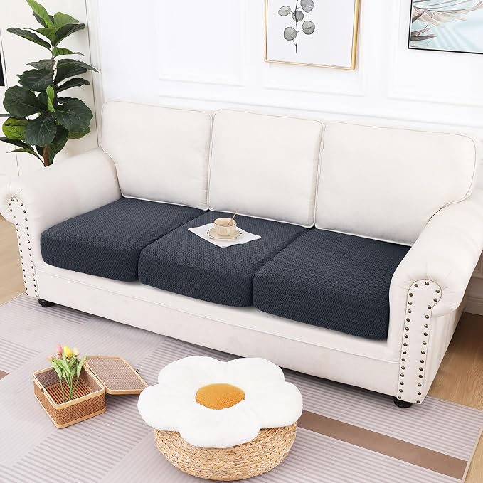 hyha Waterproof Couch Cushion Covers, Anti Slip Sofa Slipcovers for Pets | Waterproof Protection, Thick Jacquard Fabric, Wear Resistant, Anti Slip, Pet Protection (3 Pieces) - Image 5