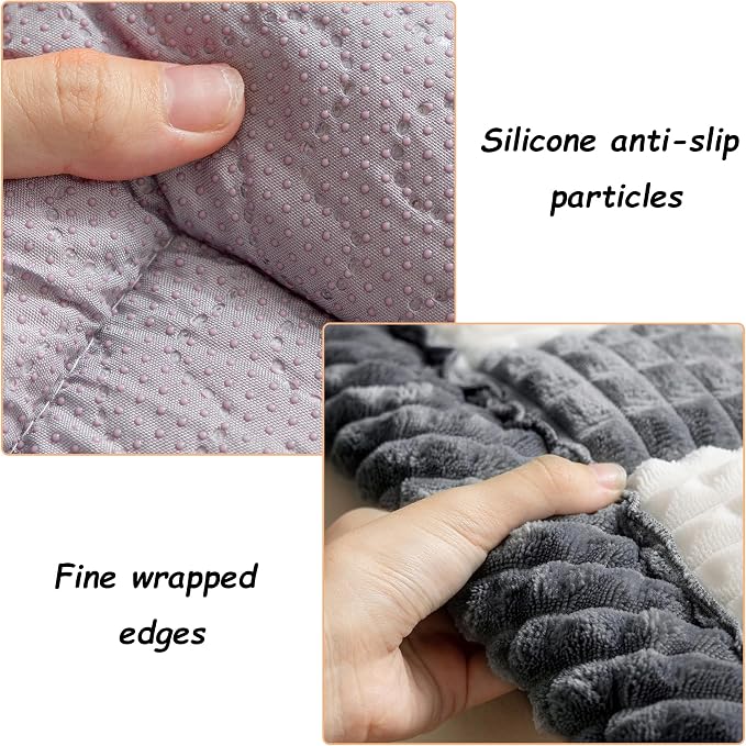 Dog Bed for Car, Backseat Pet Bed Mat, Dog Seat Cover for Car Back Seat, Non-Slip Travel Pet Mat, Fit for Backseat Extenders and Seat Covers (Gray&White, 24.8x54inch) - Image 6