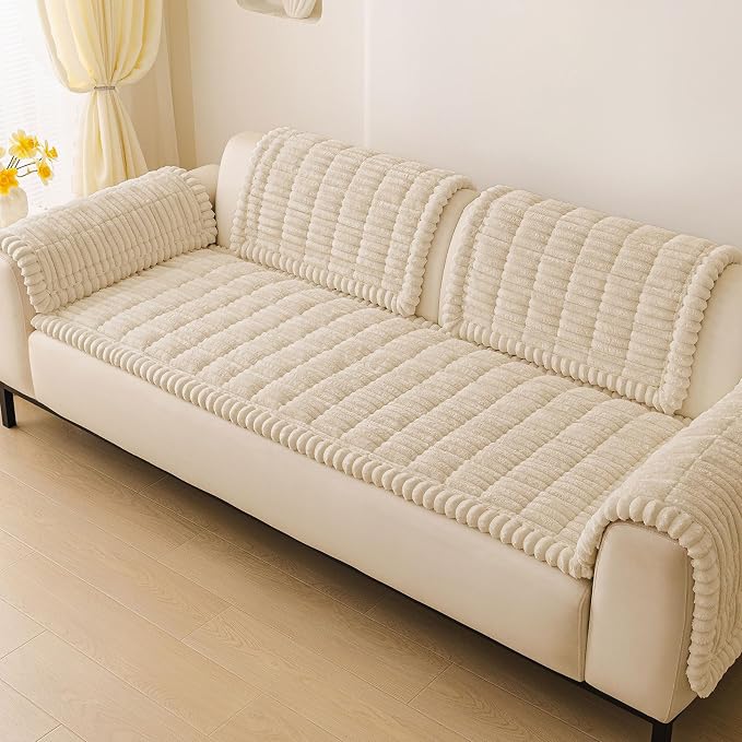 hyha Couch Cover for Dogs, Washable Non Slip Plush Flannel Sofa Protector | Thick Flannel, Silicone Anti-Slip Backing, Pet Hair & Scratch Protection, Fits Sofa & Loveseat (27.6" x 47") - Image 9