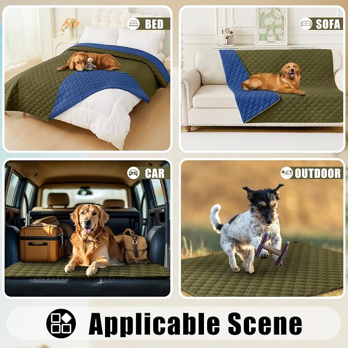 Smiry Waterproof Dog Bed Cover Blanket, Reversible Pet Blanket | Soft Reversible, Washable Leakproof Cats Dogs Couch Cover for Sofa, Couch, Furniture (52x82 Inch) - Image 7