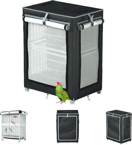 Large Bird Cage Cover - 600D Cage Covers for Night, Good Night Bird Cage Cover for Large Birdcage,Good Night for Cats, Mink, Totoro, Parakeet, Parrot and Small Animals ,Indoors or Outdoors (XL) by APOLAI7