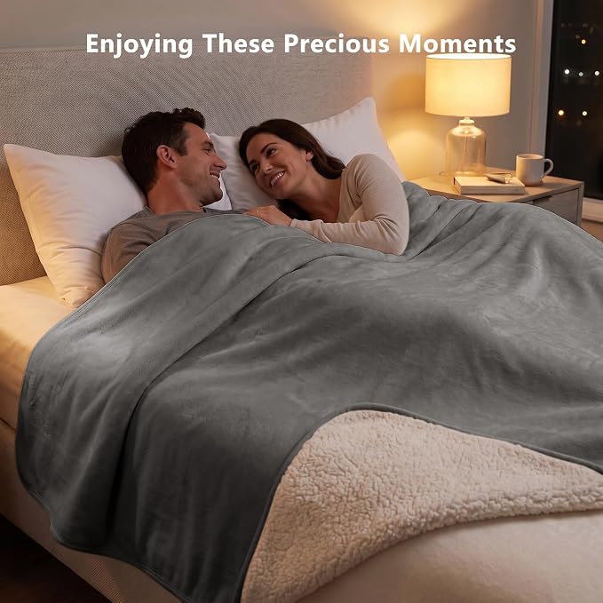 Waterproof Blanket for Dogs - Pet Throw as Furniture Protector | Cozy Sherpa & Smooth Velvet, Reversible and Machine Washable, for Couch and Bed, 86"x90", Dark Grey - Image 4