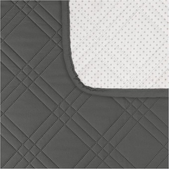 100% Waterproof Couch Cover for Dogs, Washable Anti-Slip Sofa Cover with Elastic Straps & Side Pockets, Quilted Furniture Protector for Kids & Pets (3 Cushion 68", Dark Grey) - Image 4