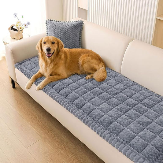 Smiry Couch Cover for Dogs, Non Slip Fuzzy Pet Sofa Covers Washable | Sofa Slipcovers for 2-3 Cushion Couch, Soft Thick Furniture Protector for Cats Dogs, Against Fur, Dirt, Scratch (27.6"x59") by Smiry