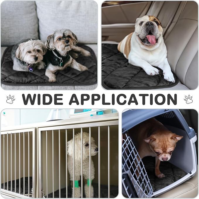 8 Pack Self Heating Cat Mat Self Warming Cat Bed Extra Warm Thermal Pet Bed Mat Reflects Body Heat Washable Dog Crate Pad for Indoor Outdoor Pets(Black,16 x 20 Inch) - Image 5