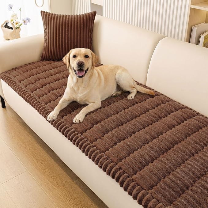 Smiry Couch Cover for Dogs, Non Slip Washable Sofa Protector for Pets | Soft Furniture Cover for Leather & Fabric Couches, Cozy Protect Against Fur, Dirt & Messes, Pet Friendly, 27.6"x70.9" by Smiry