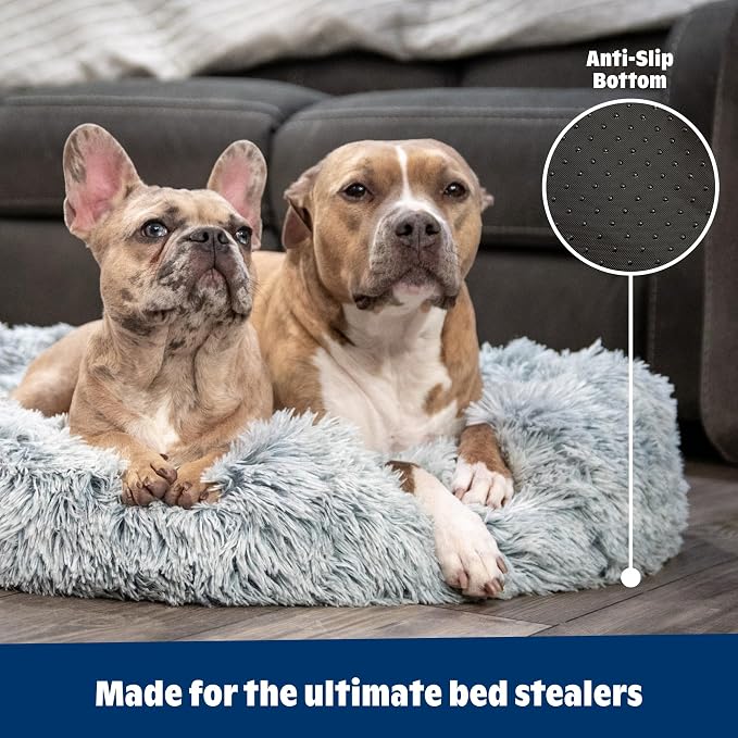 Barkbox Dog Bed, 2-in-1 Memory Foam Donut Cuddler Dog and Cat Bed, Calming Orthopedic Joint Relief Fur Crate Lounger for Pets, Machine Washable + Removable Cover, Waterproof Lining, Includes Toy | Calming Orthopedic Joint Relief Furry Crate Lounger for... - Image 5
