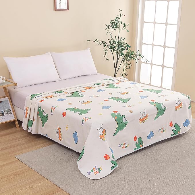 WenBags Waterproof Dog Bed Cover 70 * 78 Inches Throw Size,Pet Hair Resistant Reversible Couch Cover Mattress Protector,Leakproof Bed Liner/Sheet/Blanket for Adults Elderly Pets,Cute Dinosaurs - Image 8