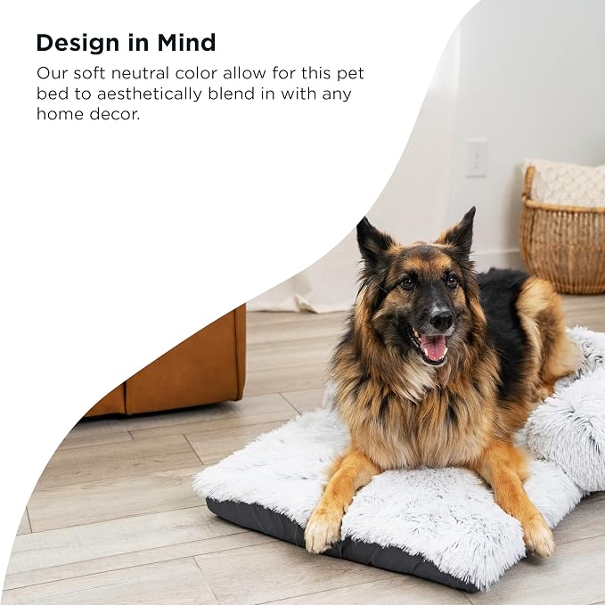 Best Friends by Sheri Nap Mat Dog Bed with Bolster - Washable Crate Pad, Removable Cover, Frost, Large, 36x21 - Image 6