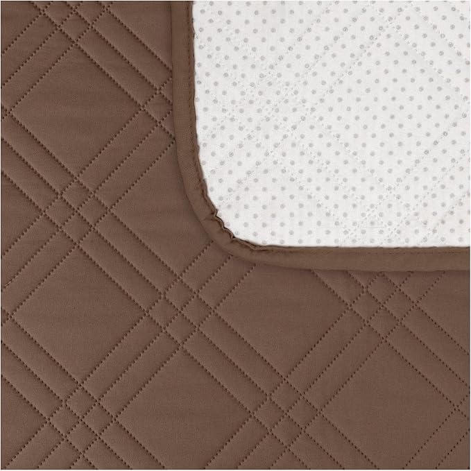 100% Waterproof Couch Cover for Dogs, Washable Anti-Slip Sofa Cover with Elastic Straps & Side Pockets, Quilted Furniture Protector for Kids & Pets (Oversize Sofa 78", Darkbrown) - Image 4