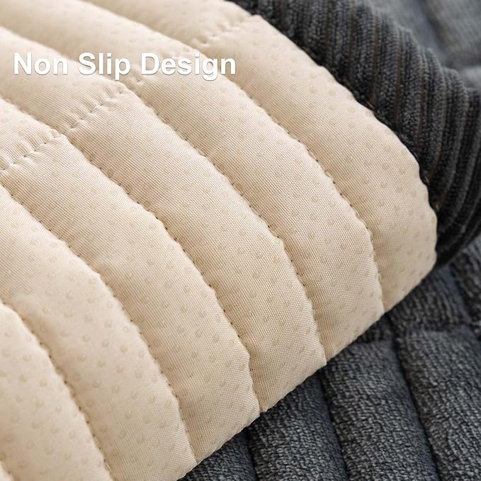 Velvet Washable Dog Couch Cover, Non-Slip Waterproof Pet Sofa Protector for Cushion Sectional, L-Shaped Sofa & Loveseat, Machine Washable(1PC/27.6"x90",Dark Grey) - Image 5