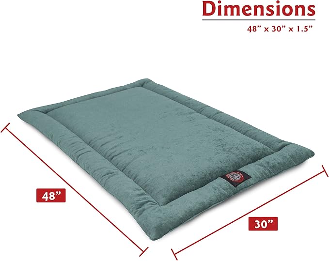 Majestic Pet Dog Crate Mat - Machine Washable Soft Plush Pet Bed Pad for Crates & Kennels | USA Crafted | 48"x30" Villa Azure - Image 2