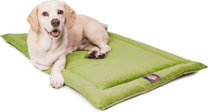 Majestic Pet Dog Crate Mat - Machine Washable Soft Plush Pet Bed Pad for Crates & Kennels | USA Crafted | 30"x21" Villa Apple by MajesticPet