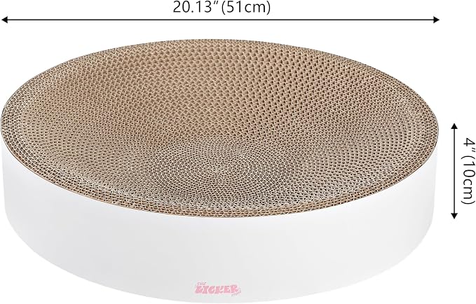 CSR1010I Nelson 20.13" Modern Cardboard Round Bowl Cat Scratcher with Catnip, Cloud - Image 3