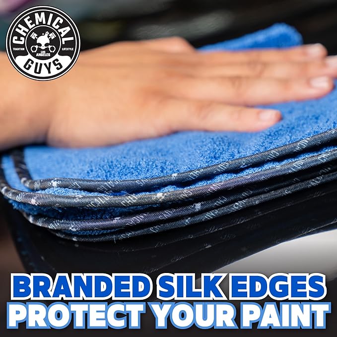 Chemical Guys, Professional Microfiber Towels, 16 x 16 in, Blue, 12 Pack | Ultra-soft, scratch-free towels to buff wax, dry panels and clean glass and interiors, machine washable - Image 8