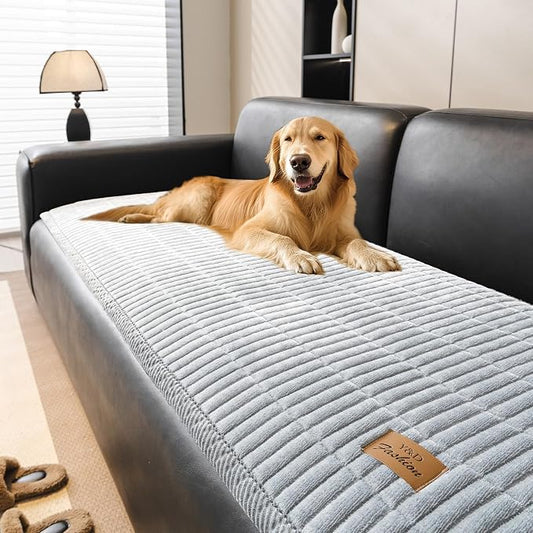 Couch Covers for Dogs, Velvet Dog Couch Cover, Pet Couchs Covers for 3-Seater, Couchs Protector for Dogs, Sofa Cover for Pets Washable(1PC, Light Grey, 27.6"×82.7", 3-Seater) by PJLZJFBY
