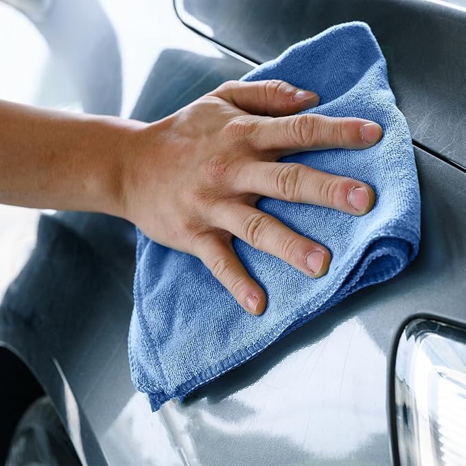 Microfiber Cleaning Cloths (Value Pack of 36) Size 16" x 16" Large, Highly Absorbent Cleaning Rags, Lint Free Towels, Reusable and Washable, Microfiber Towels for Cars - Image 5