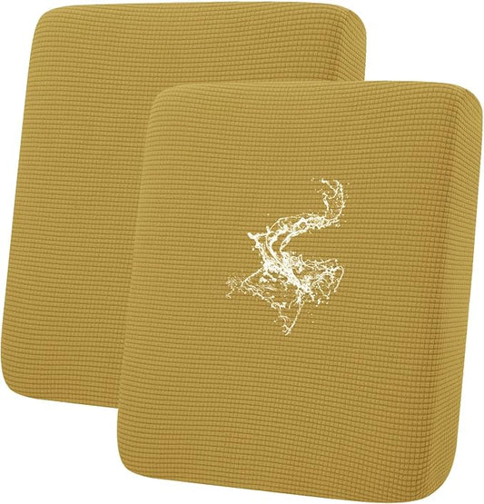 hyha Waterproof Couch Cushion Covers for Pets, Non Slip Sofa Seat Cover | Stretch Jacquard Fabric, Elastic Bottom, Non Slip Fit, Waterproof Protection, Pet Hair Protection (2 Pieces) by hyha