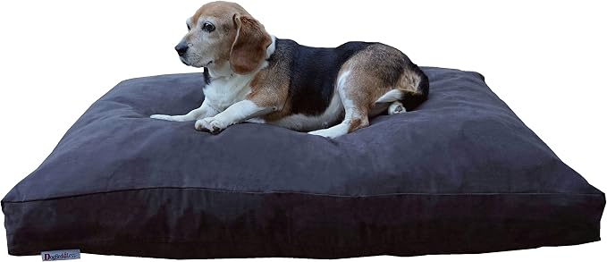 Dogbed4less XL Memory Foam Dog Bed for Medium Large Dogs with Orthopedic Comfort, Waterproof Liner and Espresso Washable Pet Bed Cover 47X29 Pillow by Dogbed4less