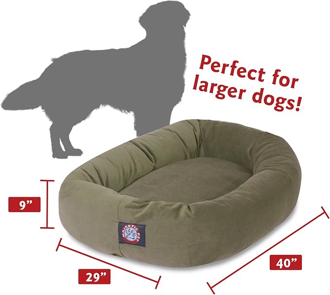 Majestic Pet Villa 32 Inch Shredded Memory Foam Dog Bed for Medium Sized Dog 32x23x7 Inch–Orthopedic Pet Bed - Washable Medium Puppy Mat with Head Support-Vintage - Image 3