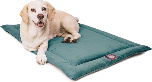 Majestic Pet Dog Crate Mat - Machine Washable Soft Plush Pet Bed Pad for Crates & Kennels | USA Crafted | 30"x21" Villa Azure by MajesticPet