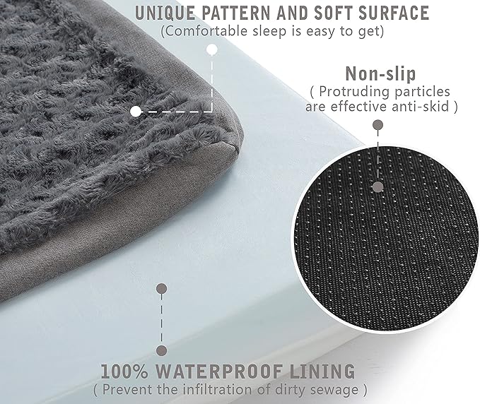Orthopedic Memory Foam Bed for Large Dogs, Waterproof Cooling Pet Mats for Crate with Removable Washable Cover,Ideal for Arthritic Dogs, L(35inch,65Lbs) - Image 5