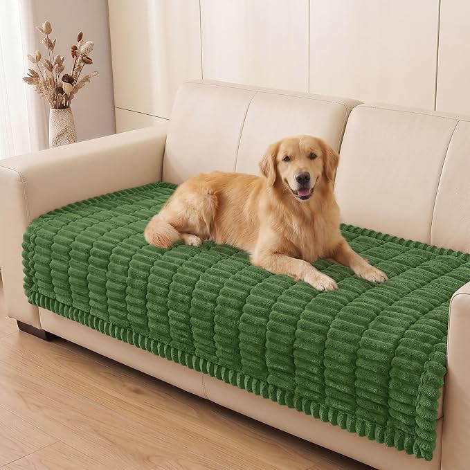 Smiry Couch Cover for Dogs, Non Slip Washable Sofa Protector for Pets | Soft Furniture Cover for Leather & Fabric Couches, Cozy Protect Against Fur, Dirt & Messes, Pet Friendly, 35.4"x63" by Smiry