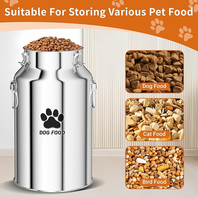 30Lbs Stainless Steel Dog Food Container，Metal Dog Food Storage Container - Image 3