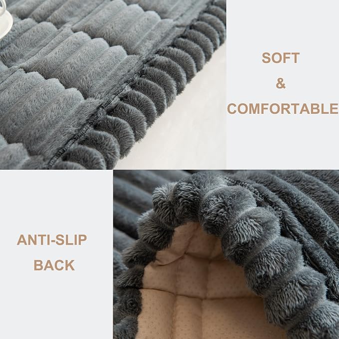 Mivnue Pet Couch Cover, Couch Covers for Dogs, Washable Dog Sofa Covers Couch Protector, Fuzzy Non Slip Couch Slipcover Pet Friendly (Dark Grey, 27.6" x 82.7") - Image 3