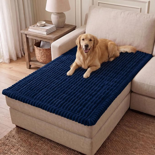 hyha Couch Cover for Dogs, Washable Non Slip Plush Flannel Sofa Protector | Thick Flannel, Silicone Anti-Slip Backing, Pet Hair & Scratch Protection, Fits Sofa & Loveseat (43" x 82.7") by hyha