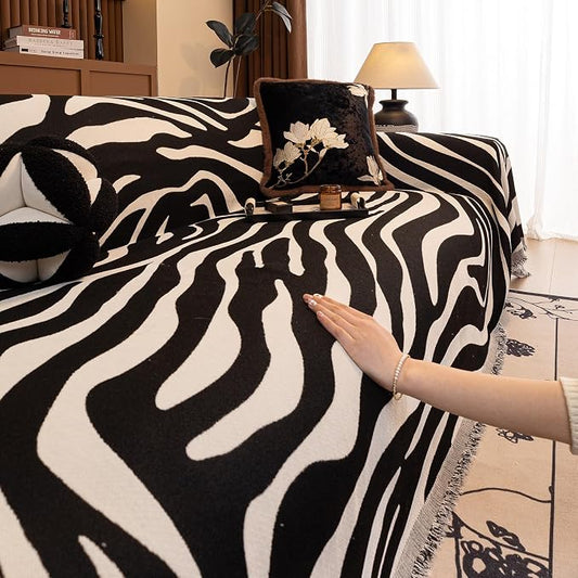 ROOMLIFE Leopard Couch Cover Boho Sofa Covers for 3 Cushion Couch Washable | Furniture Protector Sofa Couch Cover for Dogs, Soft Breathable Sofa Slipcover, Couch Throw Blankets with Tassels 71''X118'' by ROOMLIFE