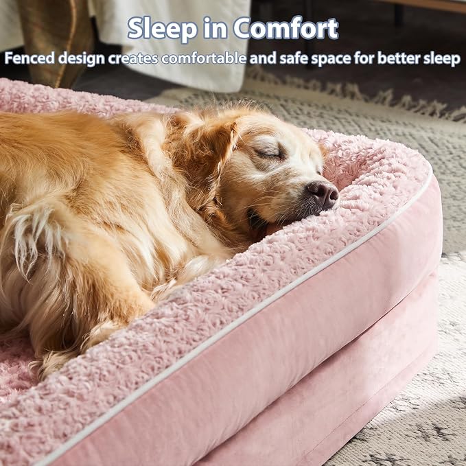 BFPETHOME Orthopedic XXL Dog Beds Large Sized Dog, Washable Dog Sofa Bed | Removable Cover, Waterproof Lining, Non-Slip Bottom, Large Pet Couch for Big Dogs, Cozy Shared Sleeping Dog Bed for Indoor - Image 4