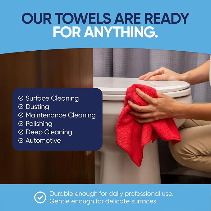 Microfiber Wholesale 12" x 12" Cleaning Cloths (50 Pack) Reusable Towels, Wash Rags, Dust Cloth, All-Purpose: Kitchen, Dish, Cars, Shop, Glass (Black) - Image 4