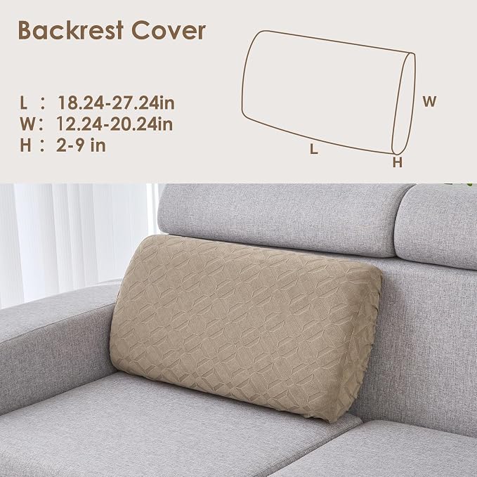 Genina Waterproof Couch Cushion Covers for Pets Washable Sofa Seat Covers | Non Slip,Stretch Jacquard Fabric,Pet Hair & Scratch Protection,Easy Installation,Furniture Protector,Back Cover - Image 2