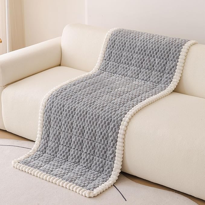 Couch Cover for Dog, Anti Slip Sofa Cover for Sectional, Gray, 27.6 x 59.1 | Soft Thick Couch Covers for 2 Cushion Couch Sofa Pet Friendly, Scratch Resistant Sofa Cover Washable Dog Furniture Protector - Image 8