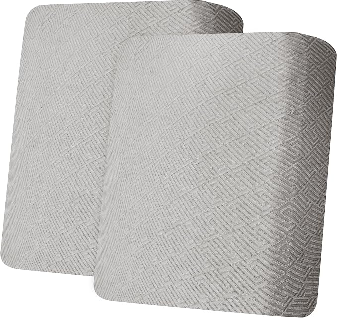XINEAGE Large Couch Cushion Covers Seat Cushion Cover Thick Stretch Sofa Slipcovers 2 Piece Individual Couch Covers with Elastic Bottom(2 XL Seat Cushion/Backrest,Sliver Grey) by XINEAGE