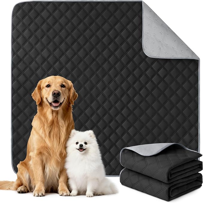 Eterish Reusable Washable Pee Pads for Dogs Large/Extra Large 36'' x 41'' 2 Pack, Absorbent Pet Puppy Dog Training Pads Non-Slip, Waterproof Whelping Potty Pads for Dogs Leak-Proof by Eterish