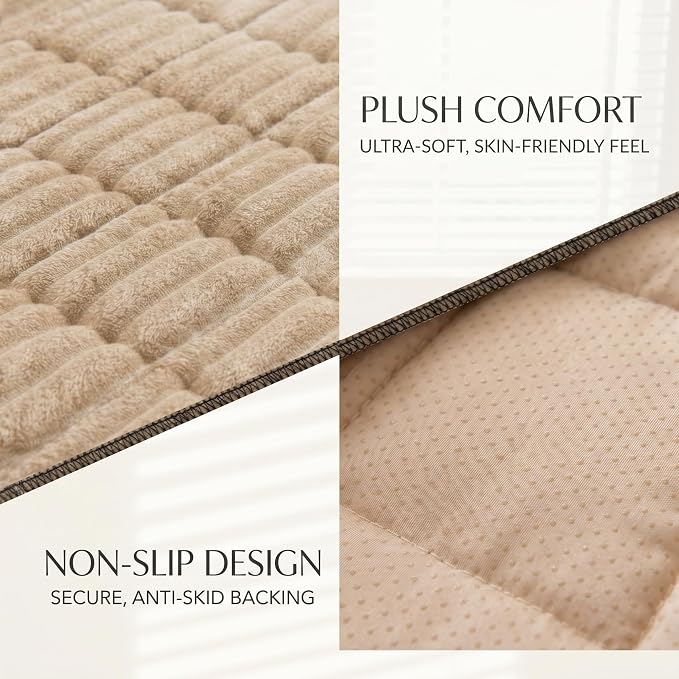 Toucans Couch Covers for Pets, Washable, Non Slip Plush Sofa Protectors, Fuzzy Pet Couch Covers, Pet Friendly(Khaki, 27.6" x 27.6") - Image 4