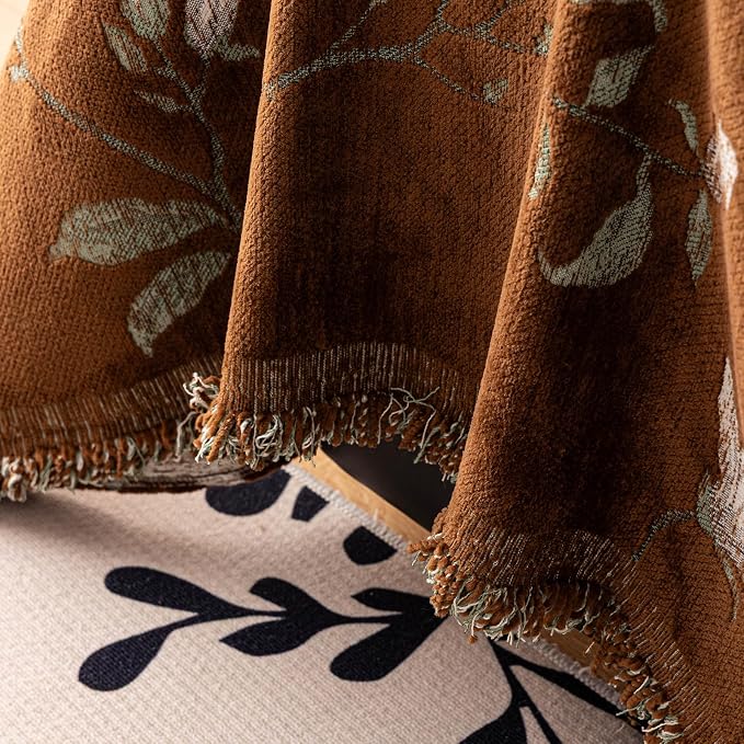 STACYPIK Vintage Floral Couch Cover for Dog, Farmhouse Garden Breathable Sofa Covers for 2 Cushion Couch Chenille Jacquard Brown Pet Protector Slipcovers for Sectional, L Shape Loveseat Cover-71X118IN - Image 6